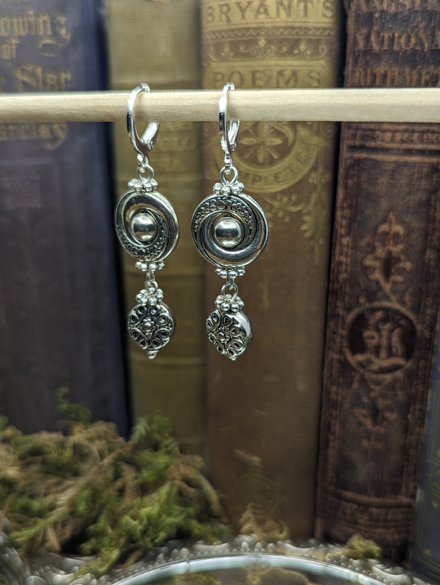 Detailed Tibetan silver | Earrings
