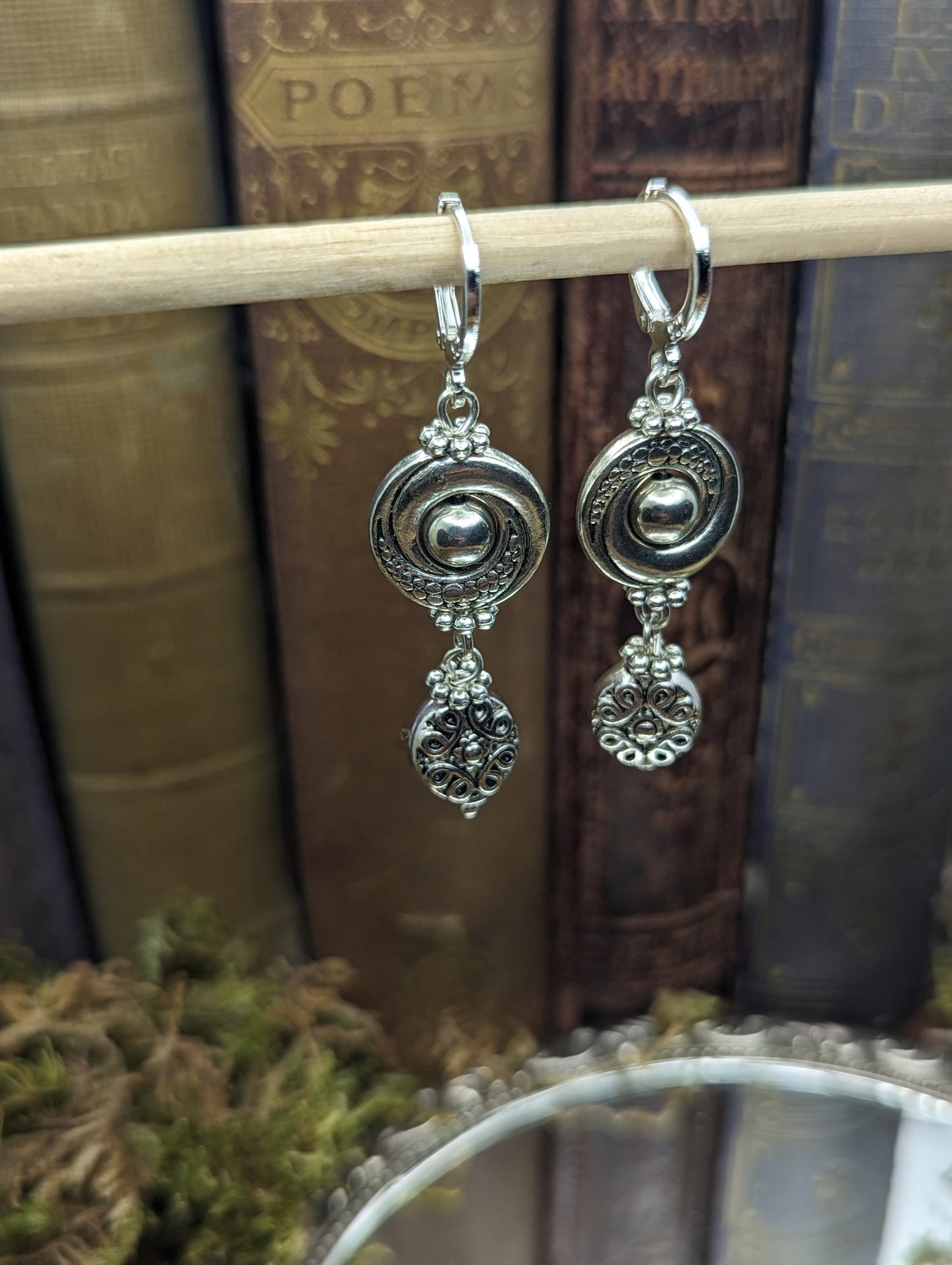 Detailed Tibetan silver | Earrings