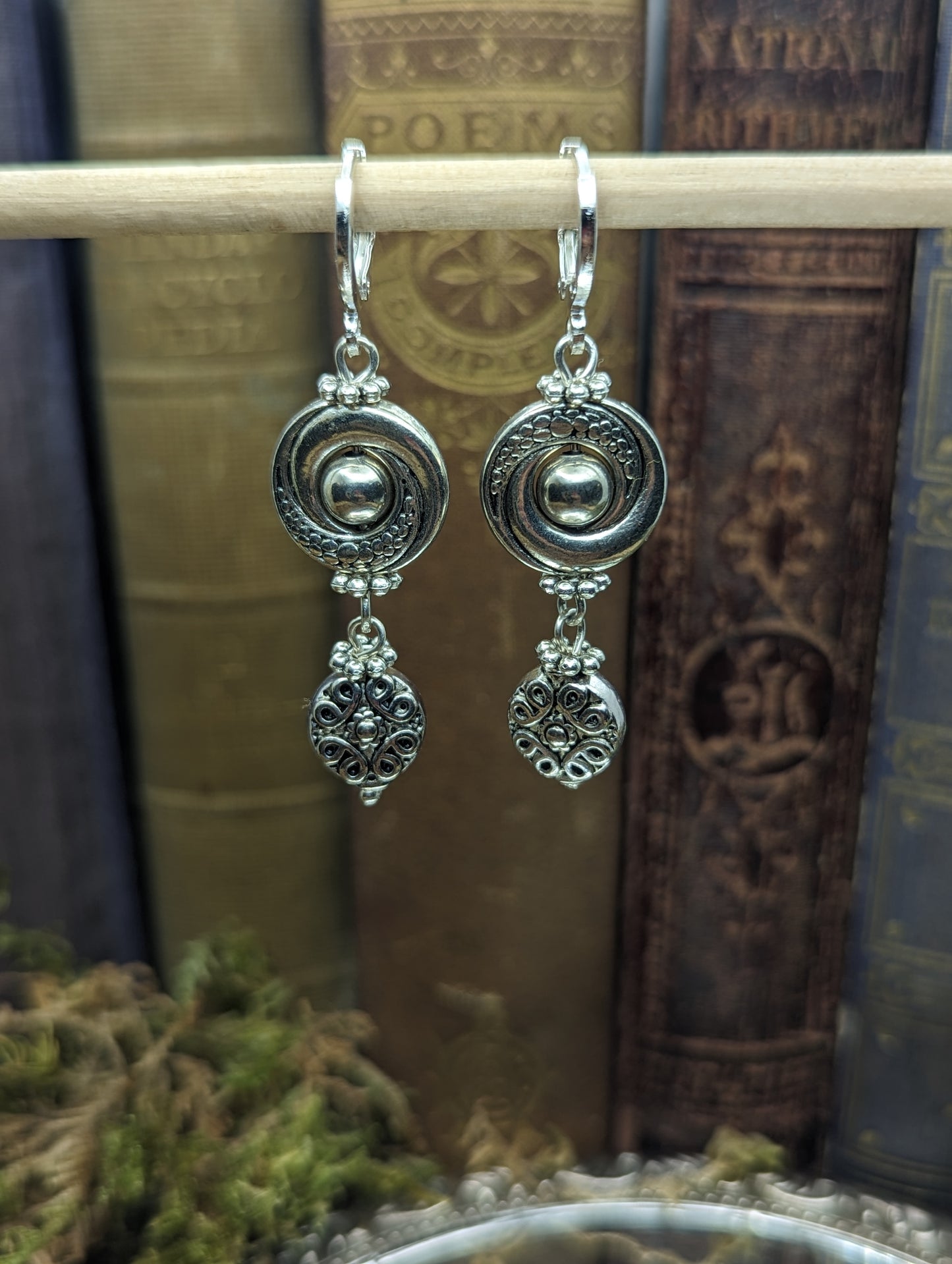 Detailed Tibetan silver | Earrings