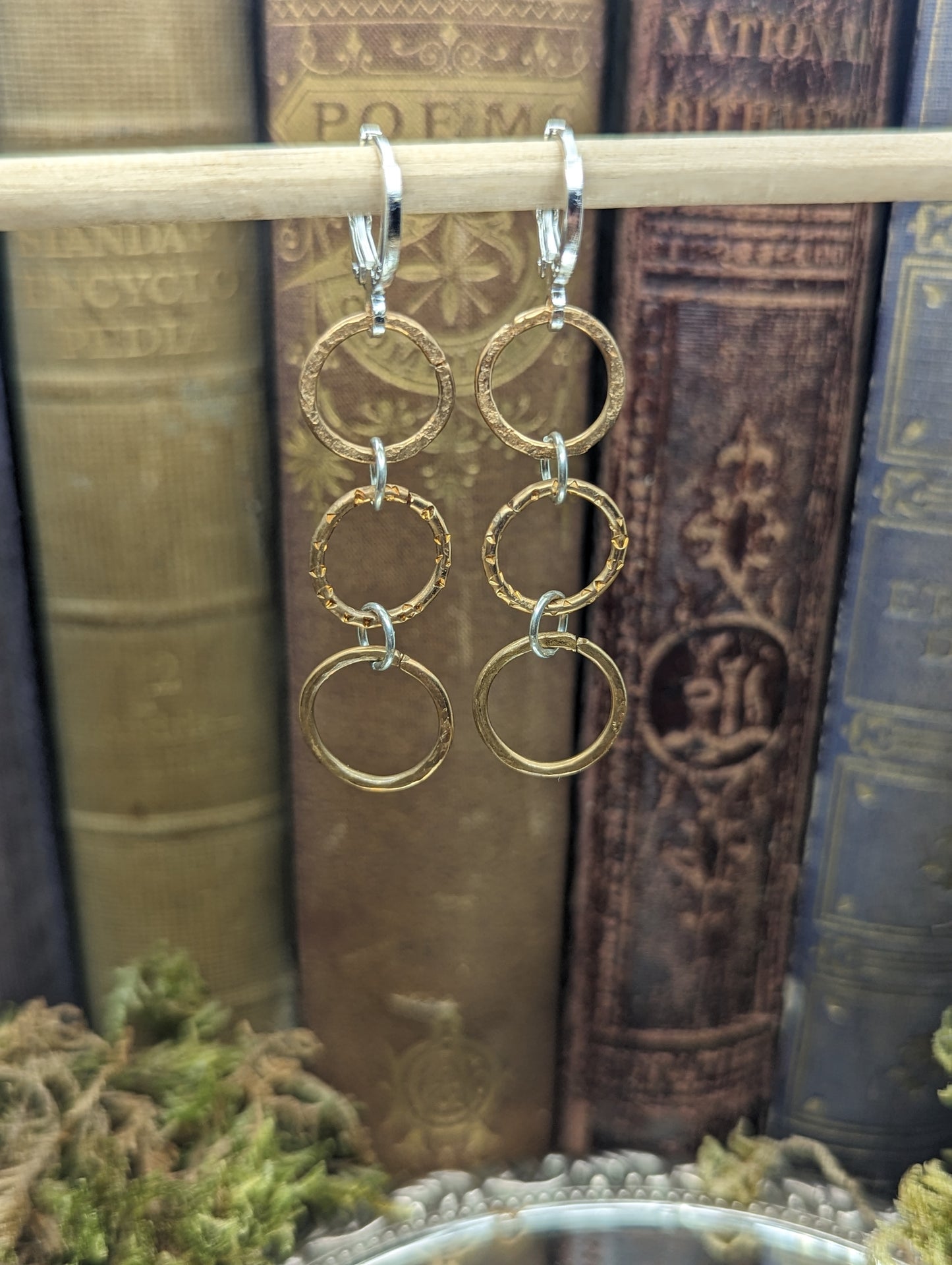 Bronze Circle hammered | Earrings
