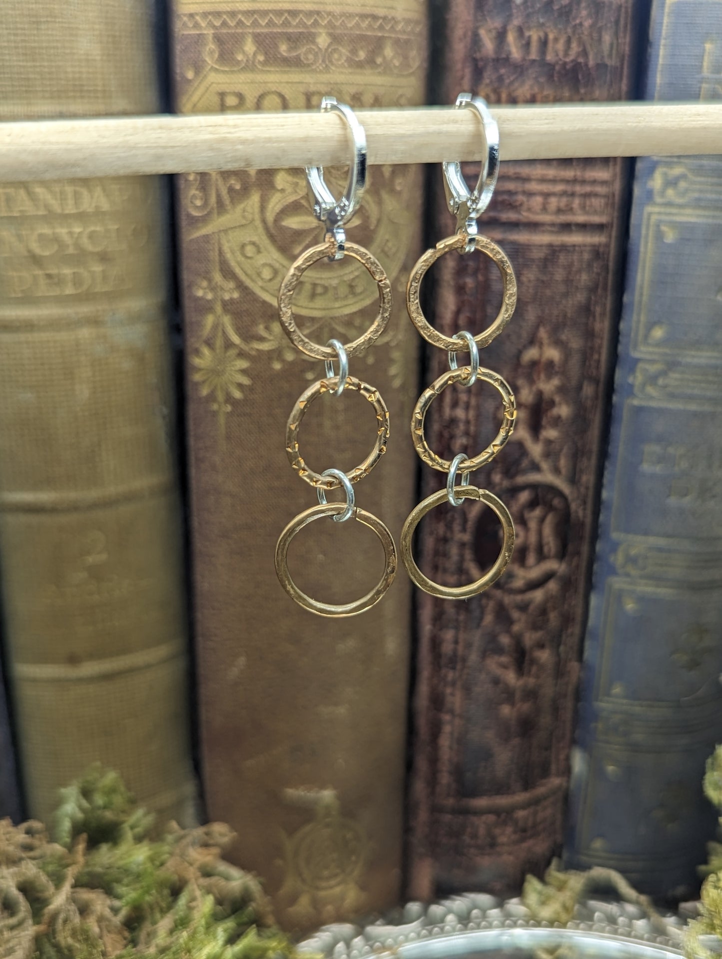 Bronze Circle hammered | Earrings