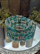 Druantia | Emerald Austrian Crystal  Memory wire Bracelet