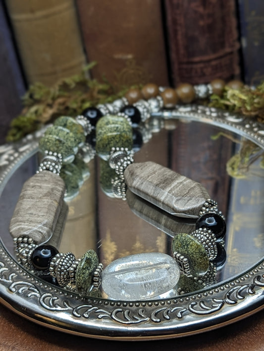 Whisper + Willow  | Jasper, Jade + Agate  ✦ Necklace