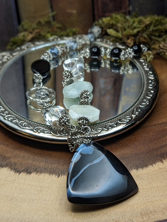 Beauty | Aquamarine, Quartz, Onyx ✦ Necklace