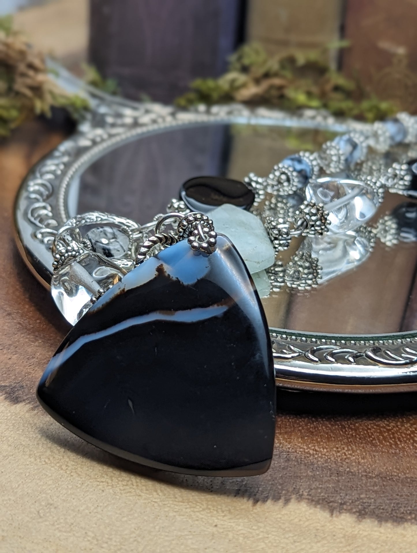 Beauty | Aquamarine, Quartz, Onyx ✦ Necklace