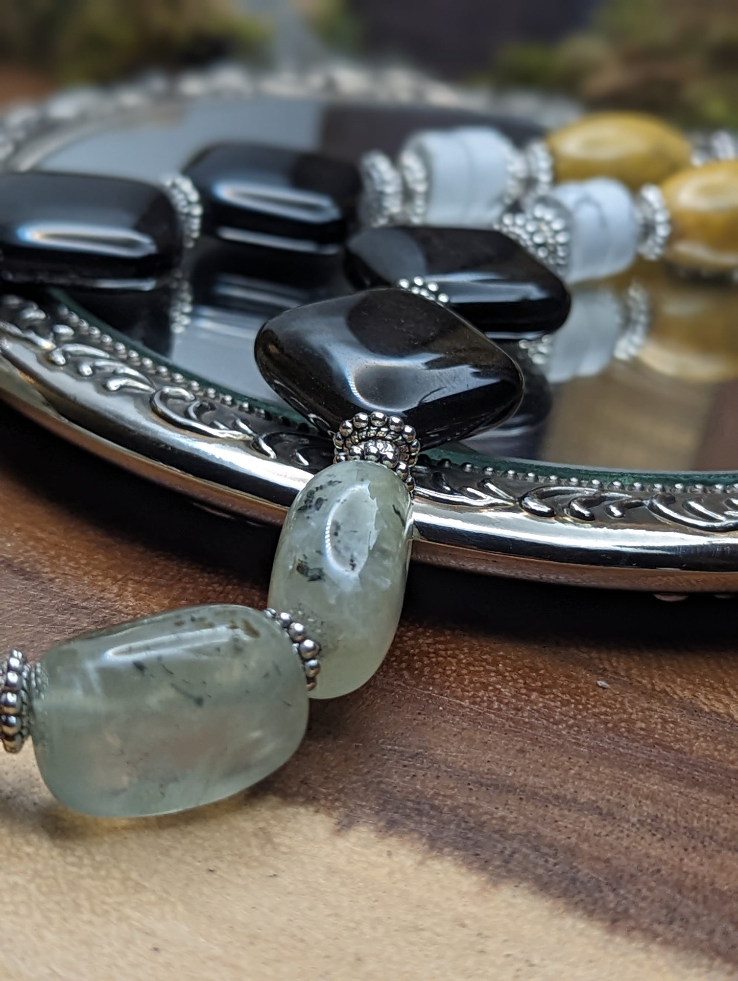 Anwansi | Moss Agate, Gold Sheen Obsidian   ✦ Necklace