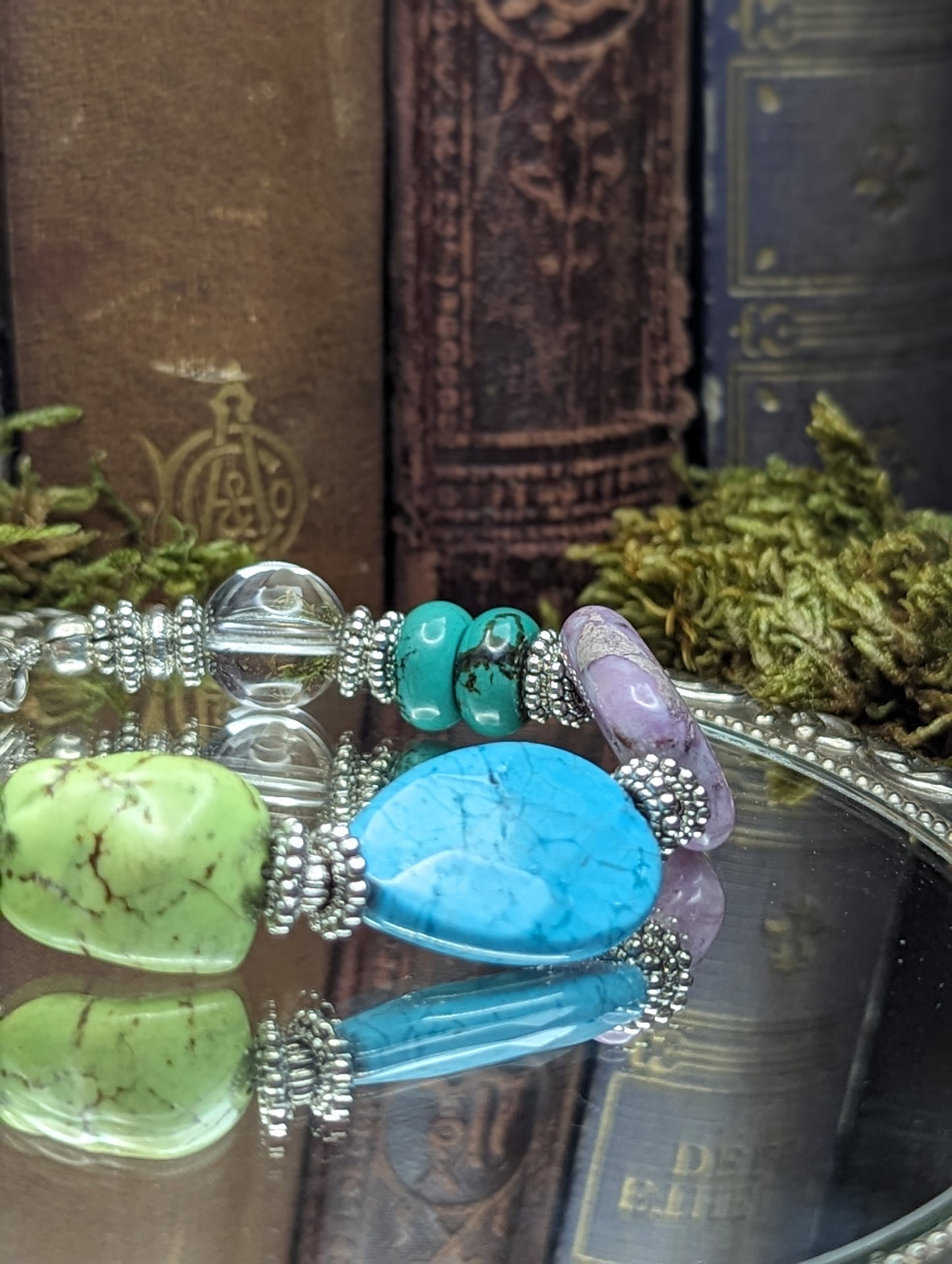 Tropical  |  Sea Sediment Jasper, Lavender Agate, Quartz Bracelet