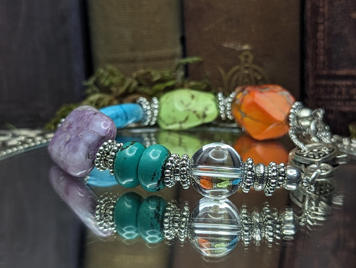 Tropical  |  Sea Sediment Jasper, Lavender Agate, Quartz Bracelet