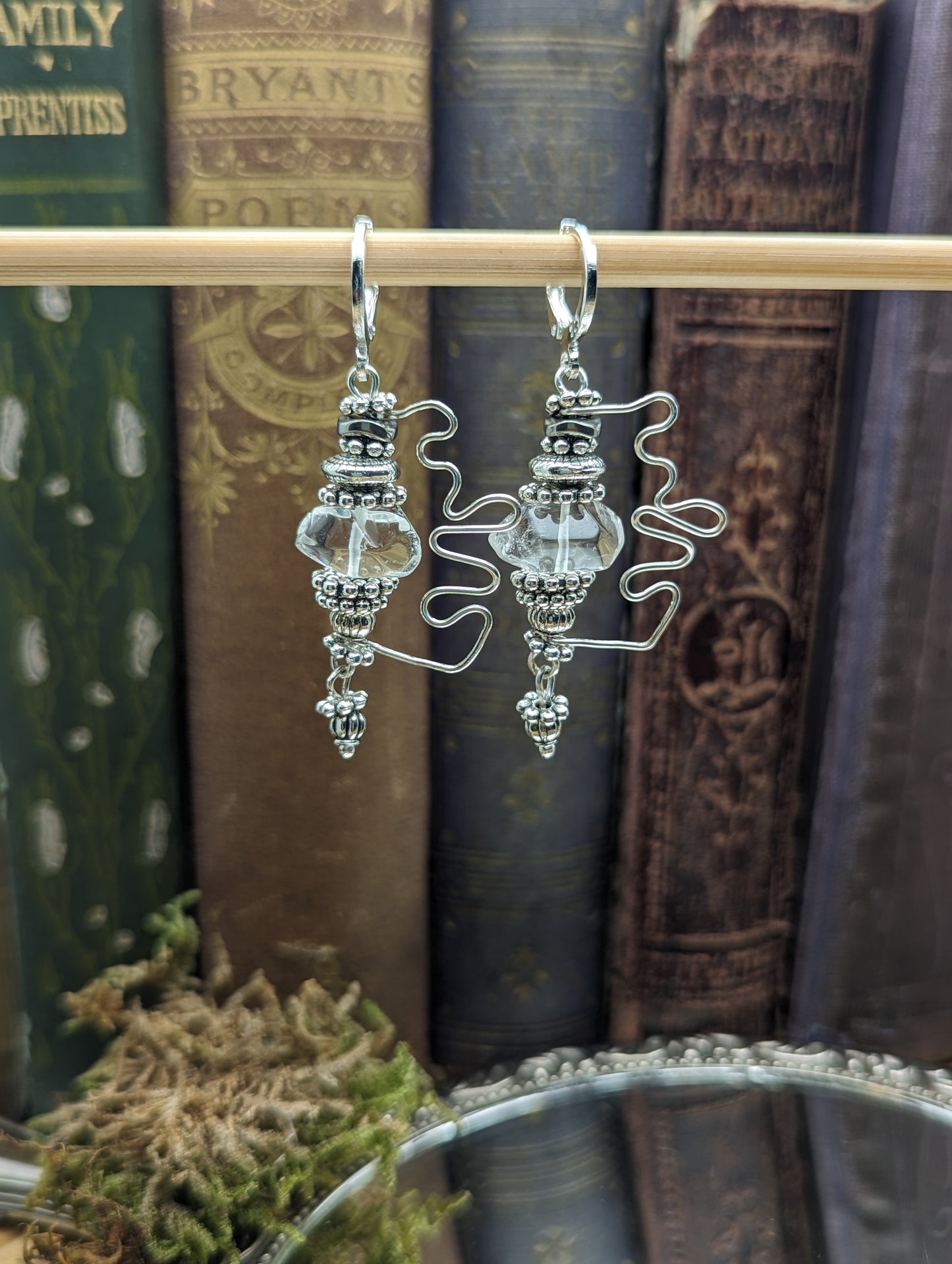 Zig Zag Quartz  Earrings