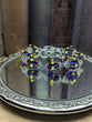 Painted Paradox | Lamp work Glass Bracelet ( Dark Blue)