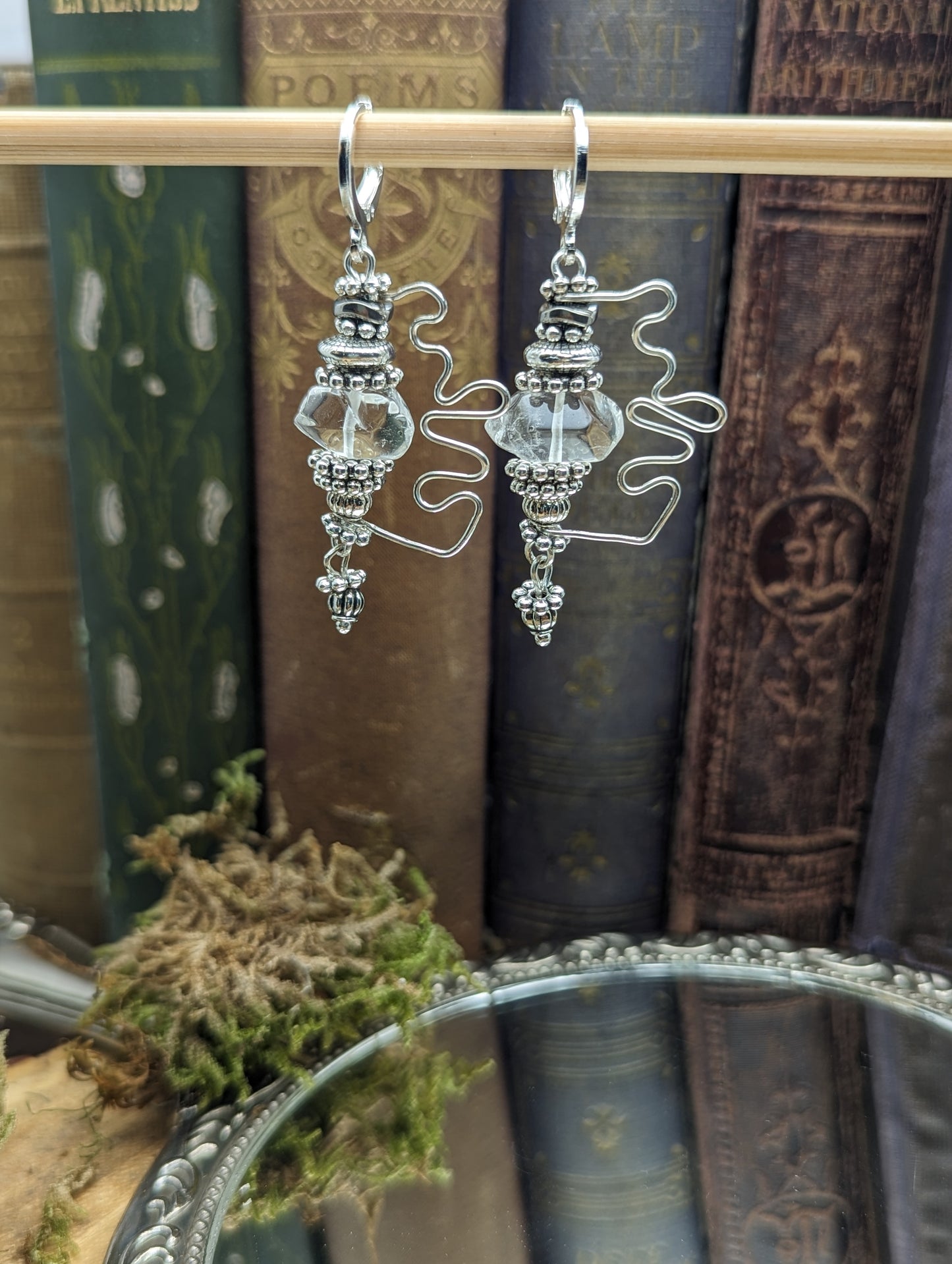 Zig Zag Quartz  Earrings