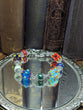 Painted Paradox | Lamp work Glass Bracelet ( Red)