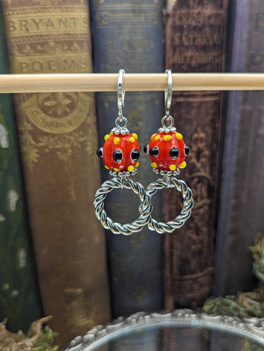 Painted Paradox  ( Red )   | Earrings