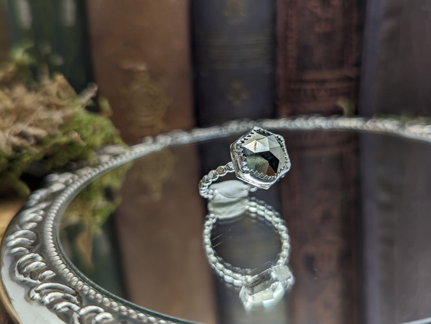 Pyrite Hexagon | Stacker Ring