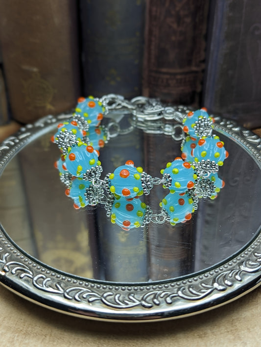 Painted Paradox | Lamp work Glass Bracelet