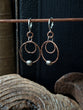 Vortex - silver eye Copper Earrings