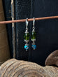 90's Nazar Blue+ lime green Earrings