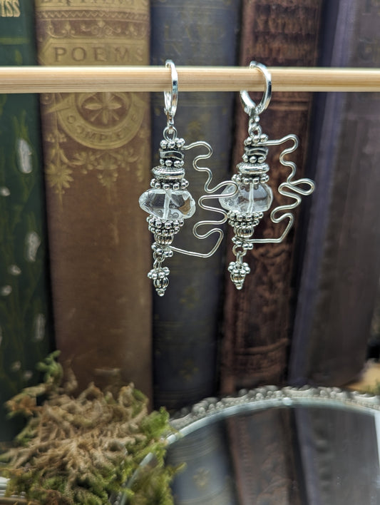 Zig Zag Quartz  Earrings