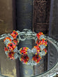 Painted Paradox | Lamp work Glass Bracelet ( Red)