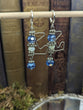 Zig Zag Blue Crystal  Earrings