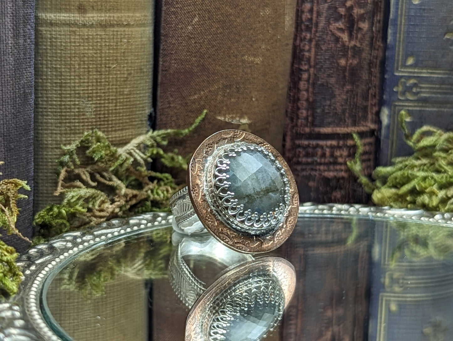 Labradorite + Bronze ✦ SIZE 6.25  Ring