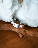SeaFoam Bubbles Hammered Ring