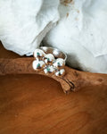 SeaFoam Bubbles Hammered Ring