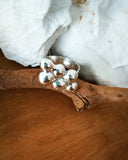 SeaFoam Bubbles Hammered Ring