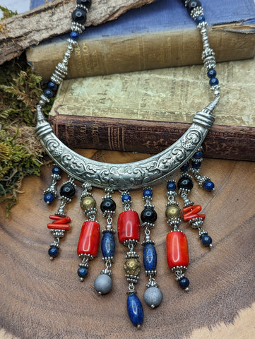 Anubis | Lapis, Black Onyx  ✦Necklace